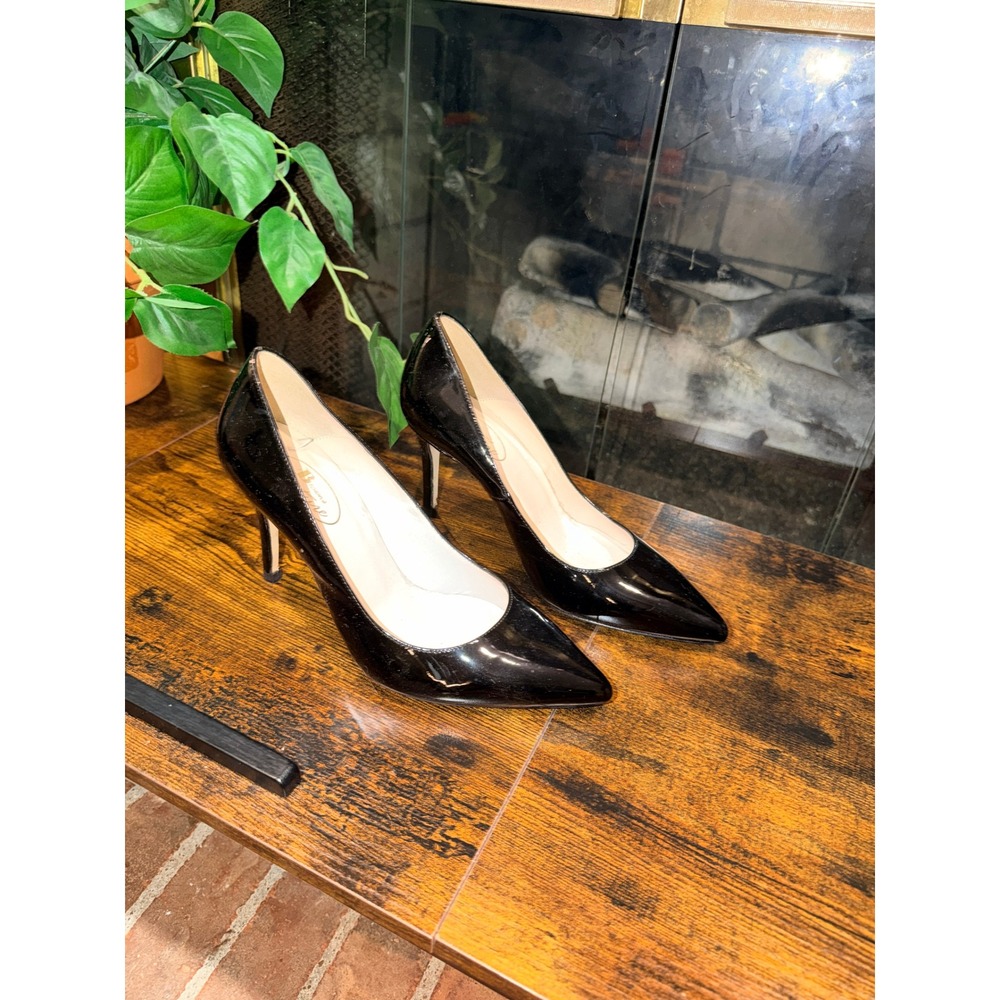 Browns Couture Pumps Womens Black Patent Leather Stiletto Pointed Toe 37 6.5